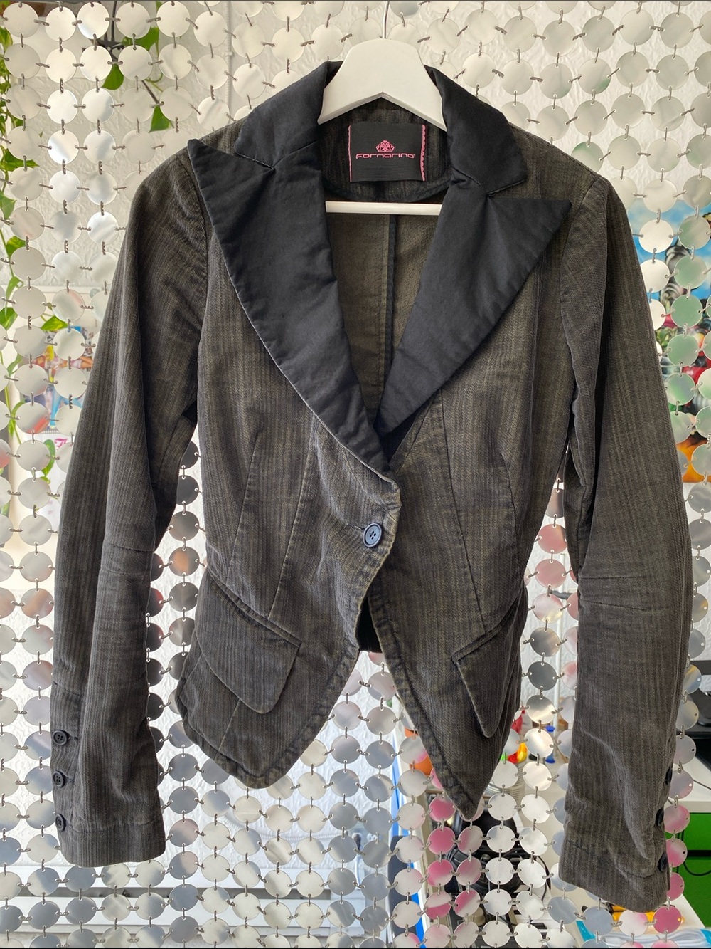 Y2K Fornarina Black Women's Tailored Blazer Jacket